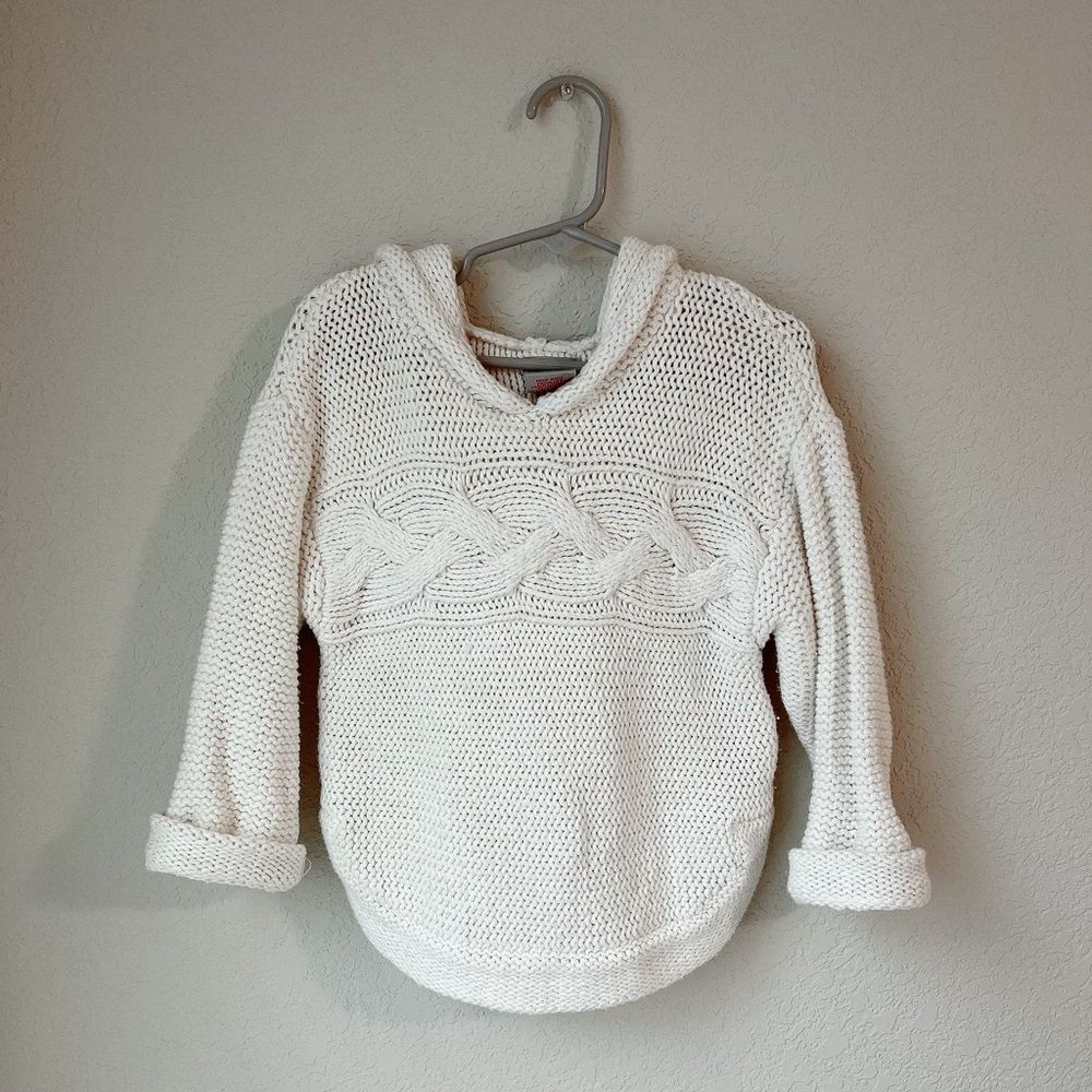 Tahari Baby Girl White Hoodie Sweater